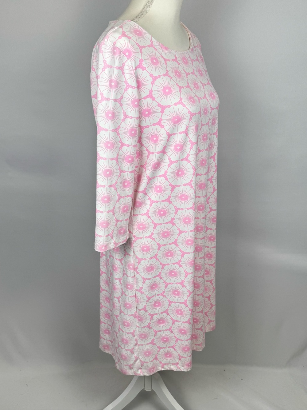 Mahi Gold Bimini Shift Dress Swim Coverup Pink Chatham Lace Size XL Beach Preppy - Picture 3 of 6